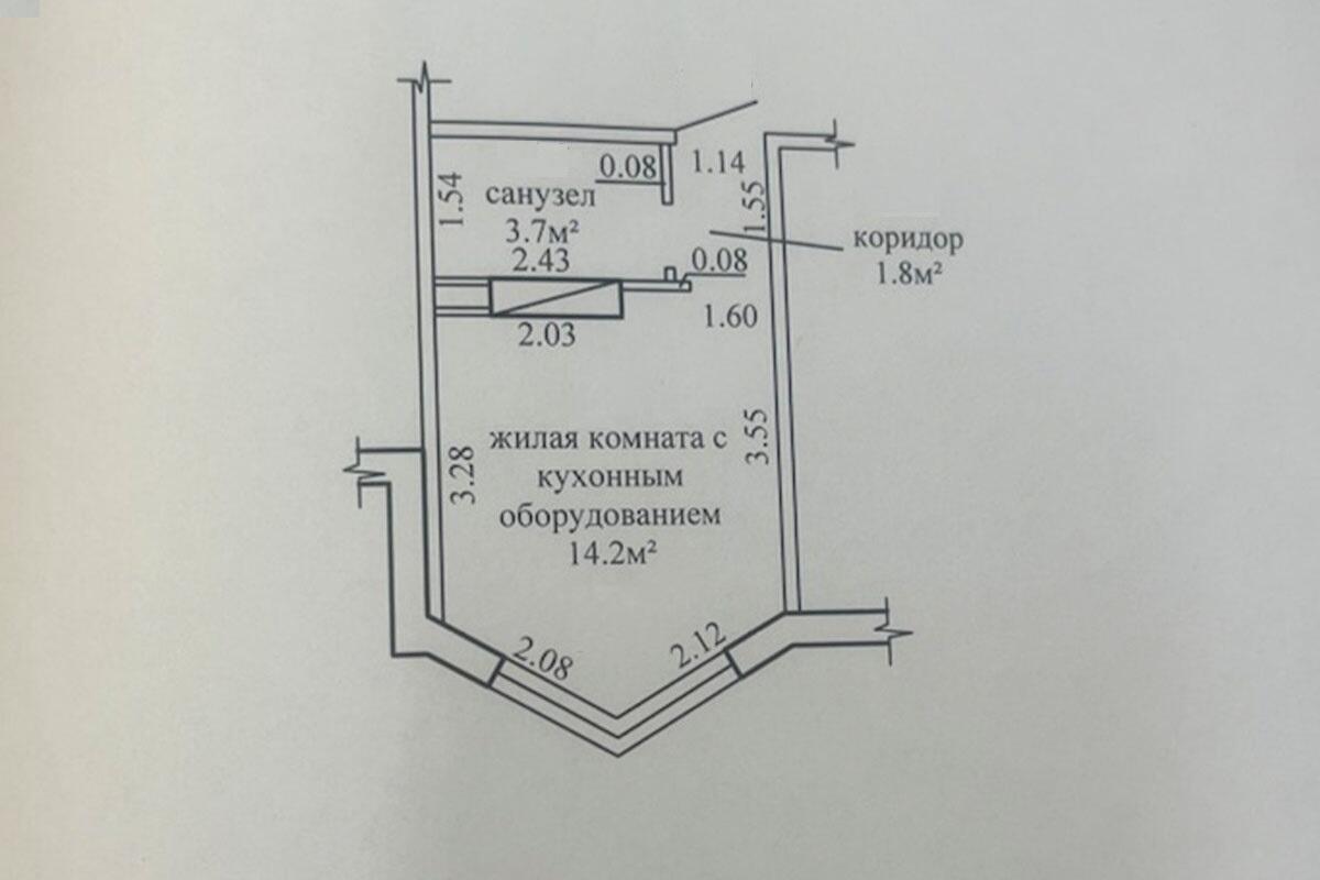 План квартиры 19,7 м кв